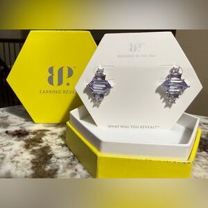 BP Bomb Party Earrings ER39259 Lavender Topaz Rhodium NIB NEW